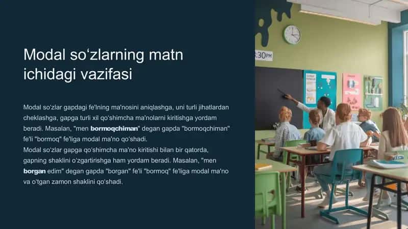 Soʻz turlari. Modal soʻz. Undov soʻz. Taqlid soʻz 3