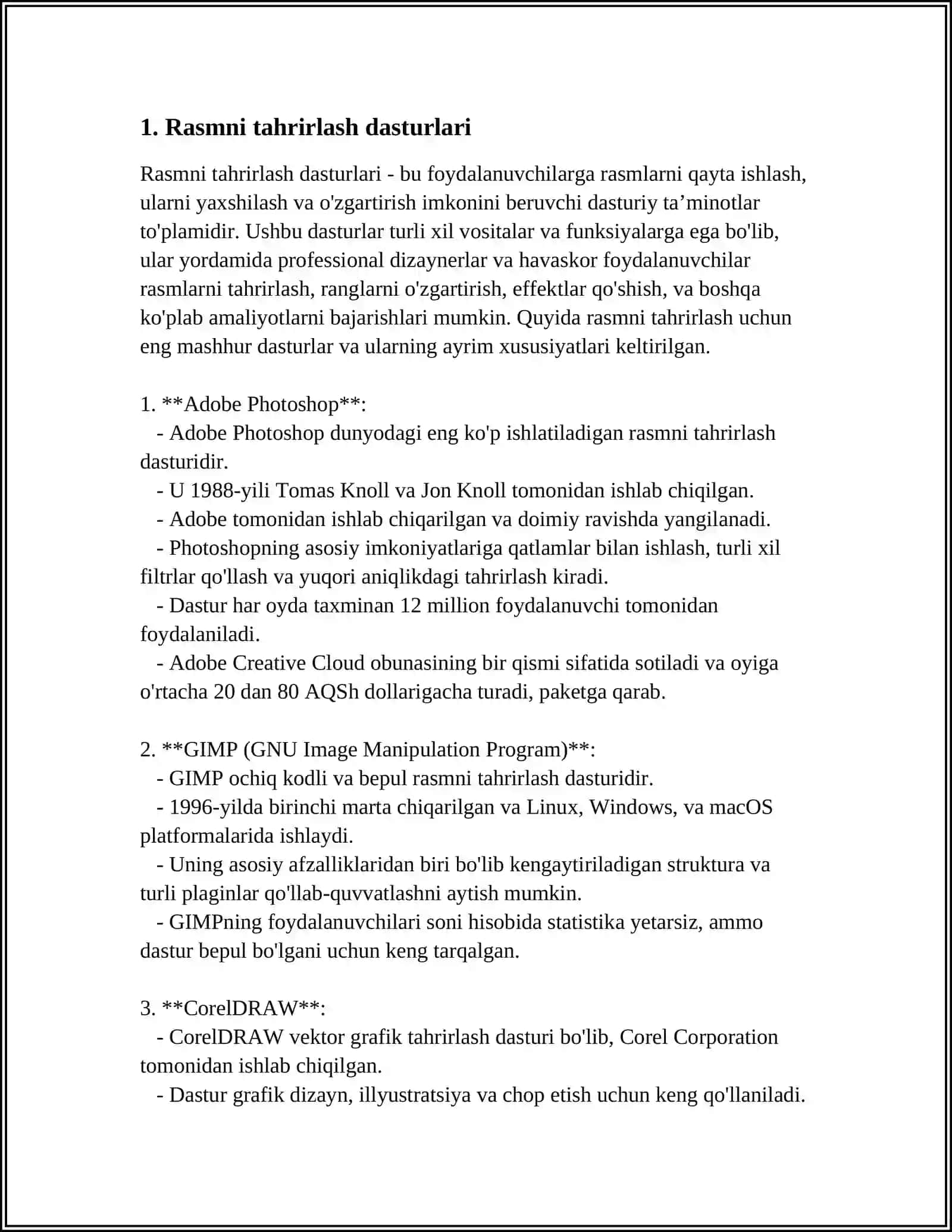 TASVIRLARNI TAXRILASH ASASLARI 3