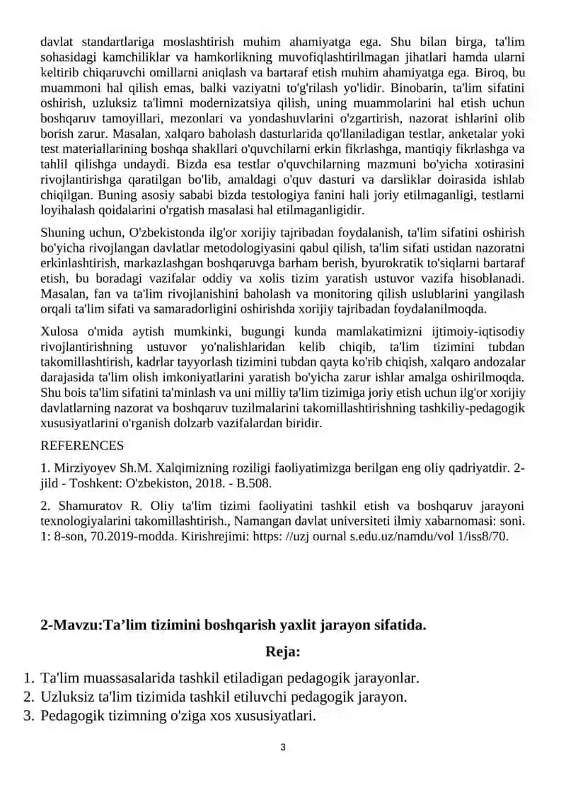 Ta'lim tizimini boshqarish 3