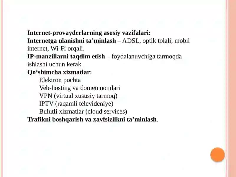 Multimedia aloqa tarmoqlari tushunchasi. Axborot uzatish va taqsimlash tizimlari arxitekturasi. Ko’p satxli aloqa arxitekturasi. 3