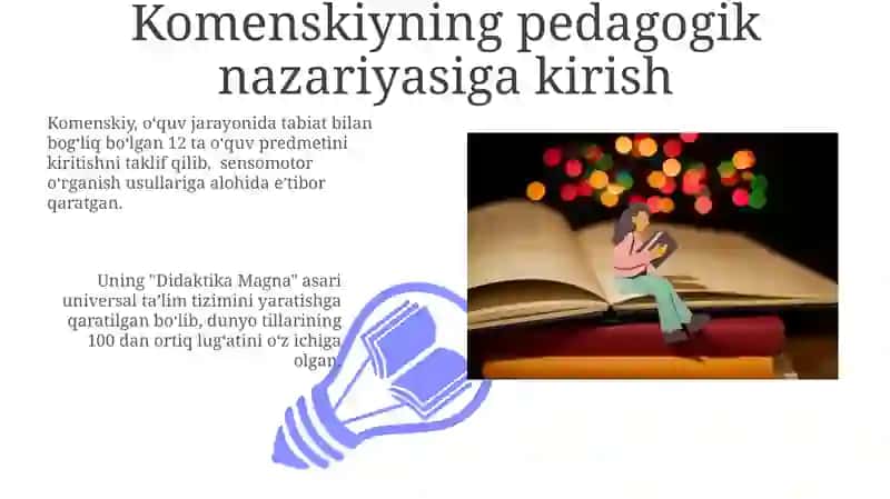 Komenskiyning pedagogik nazariyasi 3