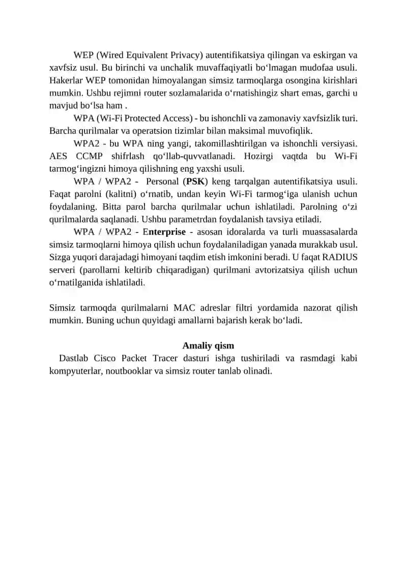 Simsiz tarmoq routerida xavfsizlikni sozlash 3