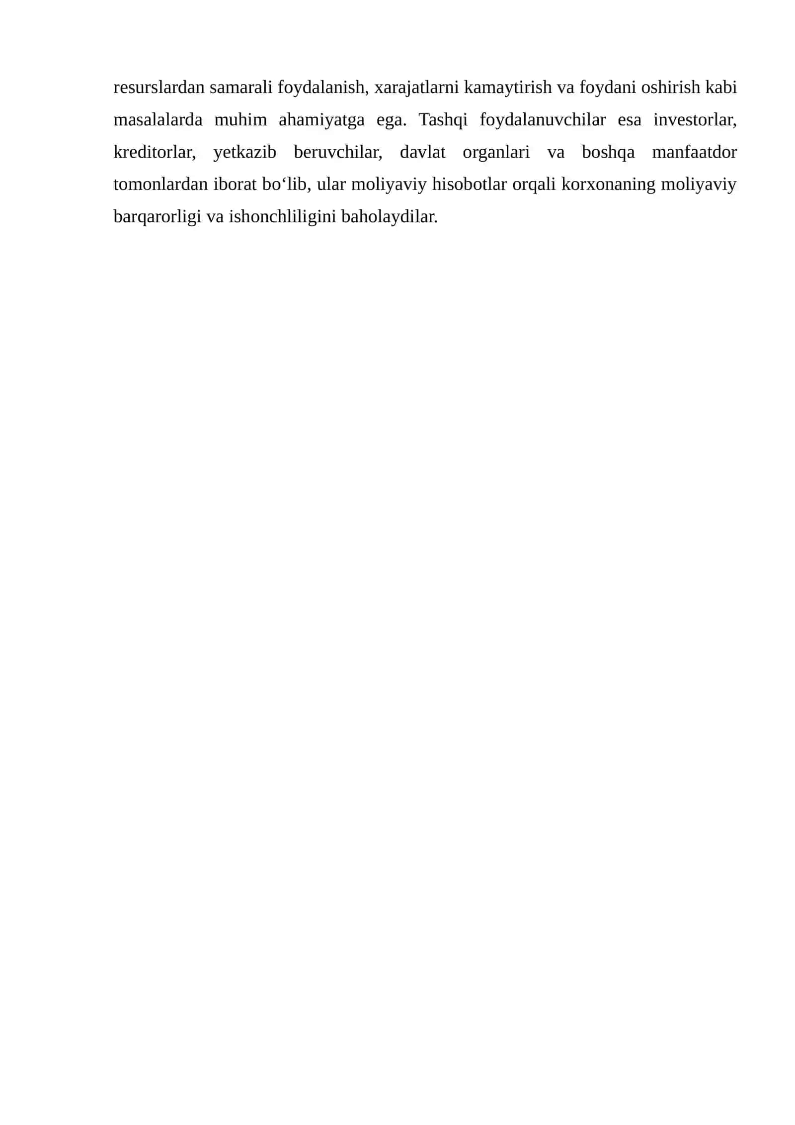 MOLIYAVIY HISOBOTDAN FOYDALANUVCHILAR VA ULARNING AXBOROT EHTIYOJLARI 3