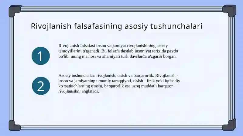 Rivojlanish falsafasi 3
