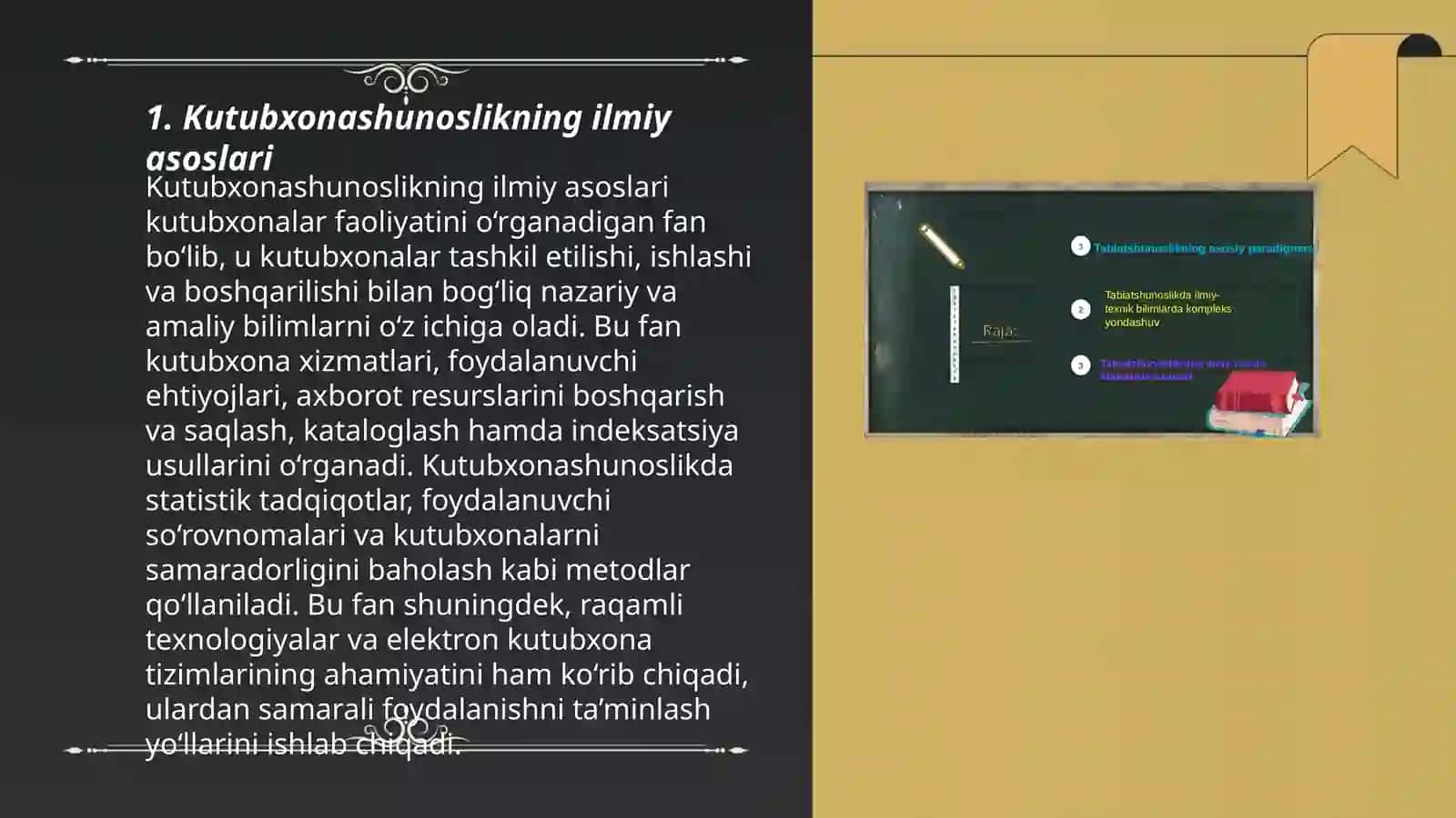 Kutubxonashunoslikning ilmiy asoslari 3