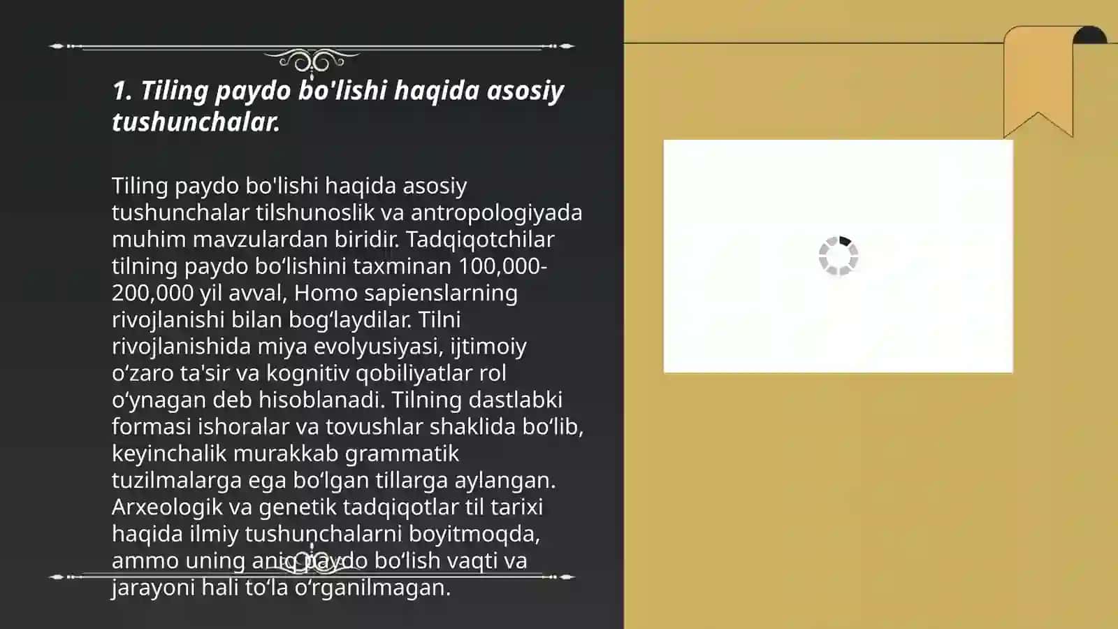 Tilning paydo bo'lishi haqida asosiy tushunchalar 3