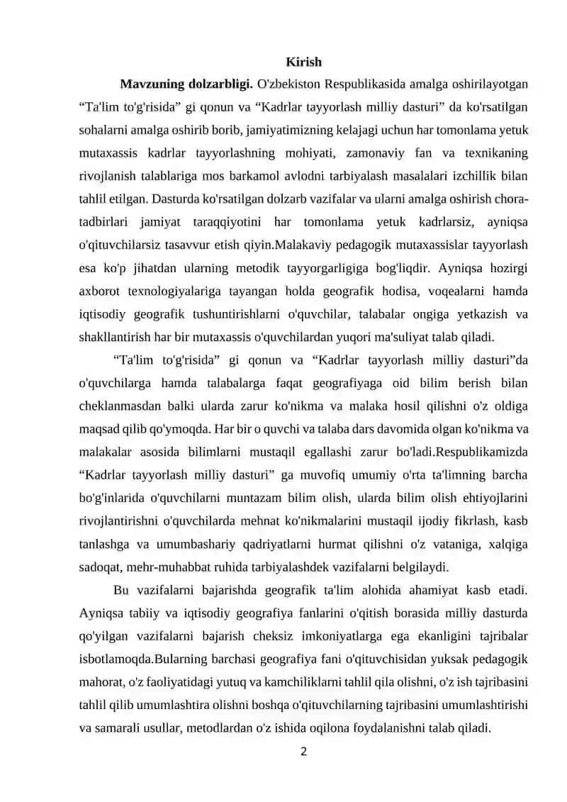 JANUBIY IQTISODIY RAYON. SURXONDARYO VILOYATI MAVZUSINI O’QITISH METODIKASI 3