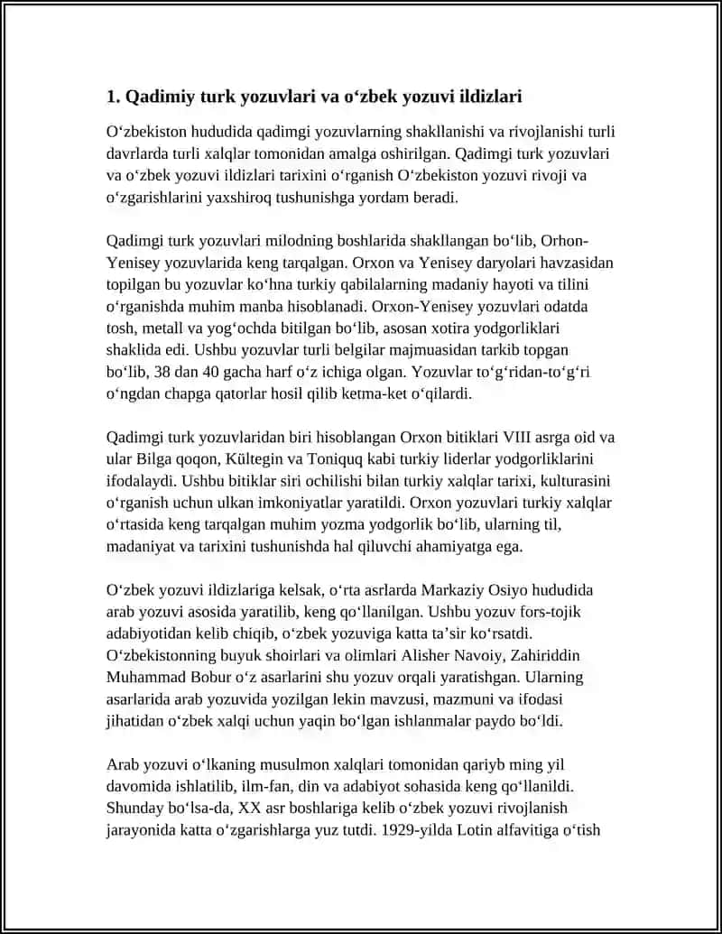 Qadimiy turk yozuvlari va o‘zbek yozuvi ildizlari 3