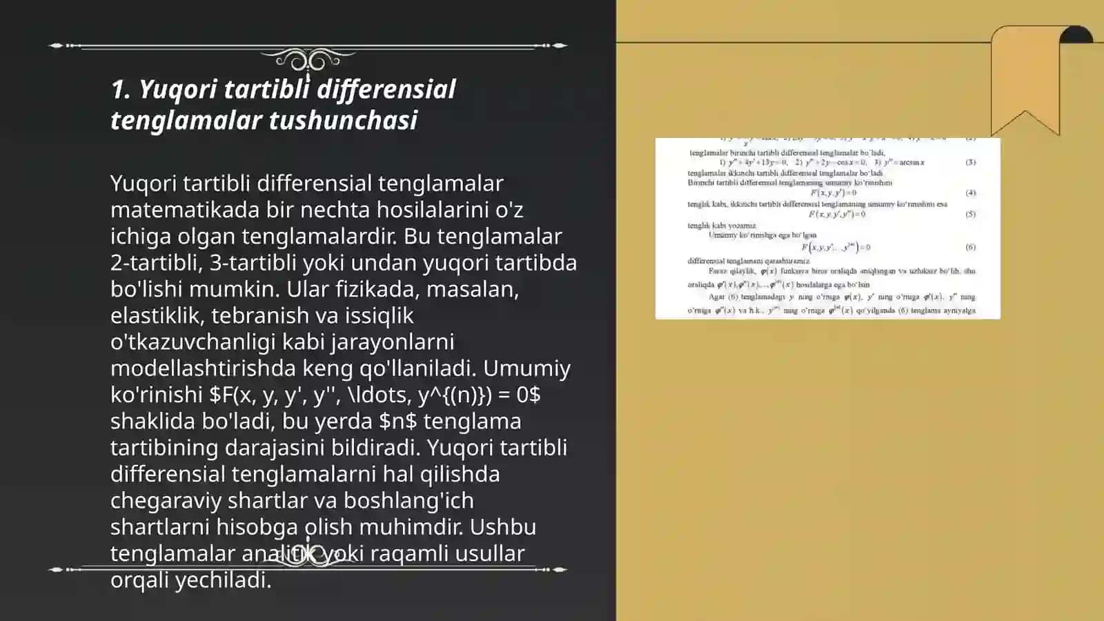 Yuqori tartibli differensial tenglamalar 3