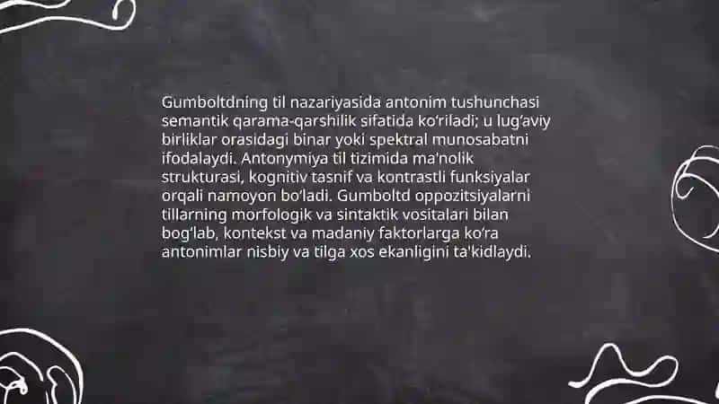 Gumboltdning antonimiyalari 3
