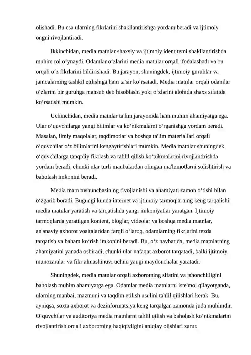 Media matn tushunchasi 3