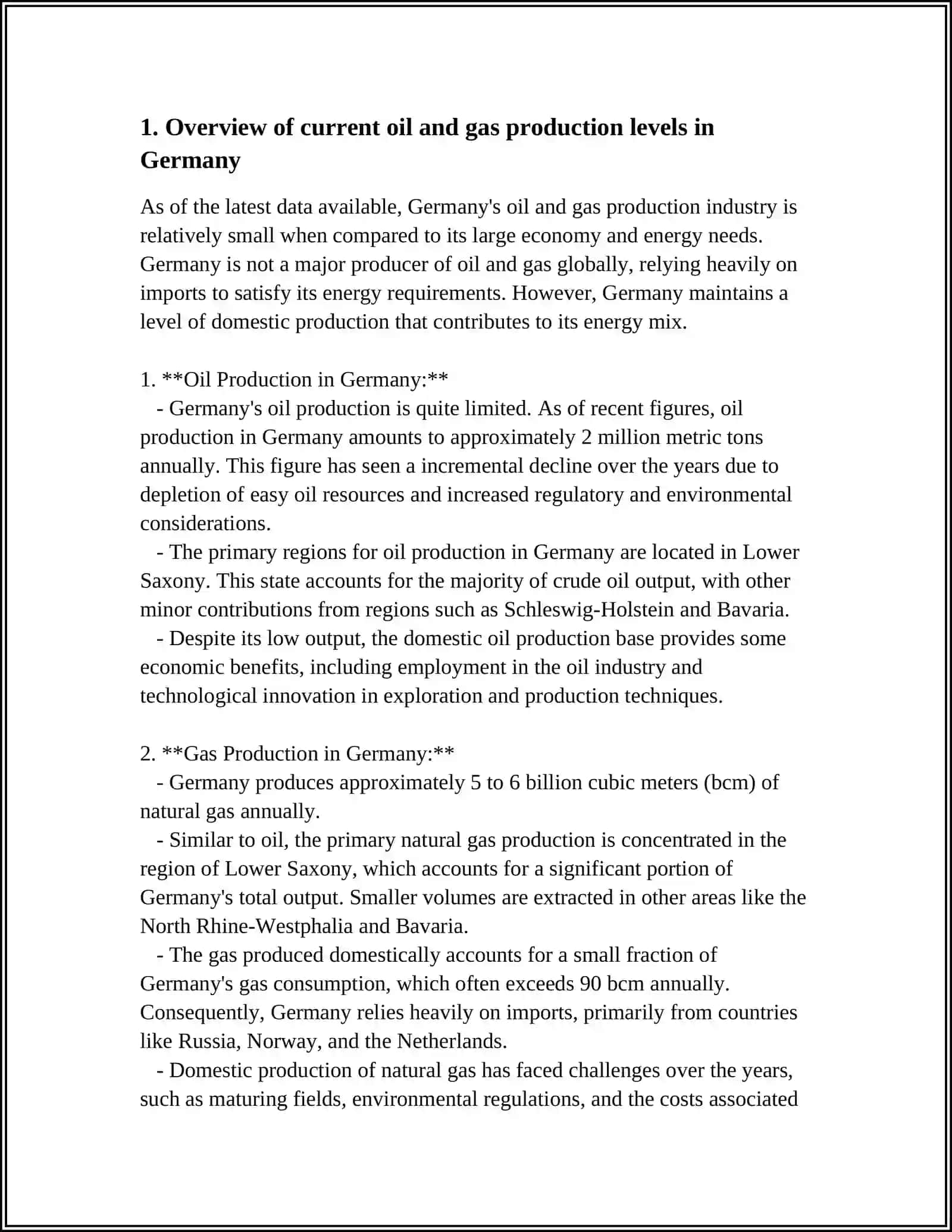 OIL AND GAS PRODUCTION IN GERMANY 3