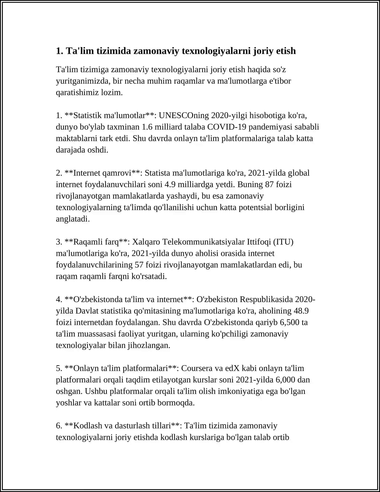 TA'LIM SOHASIDA AMALGA OSHIRILAYOTGAN ISLOHOTLAR 3