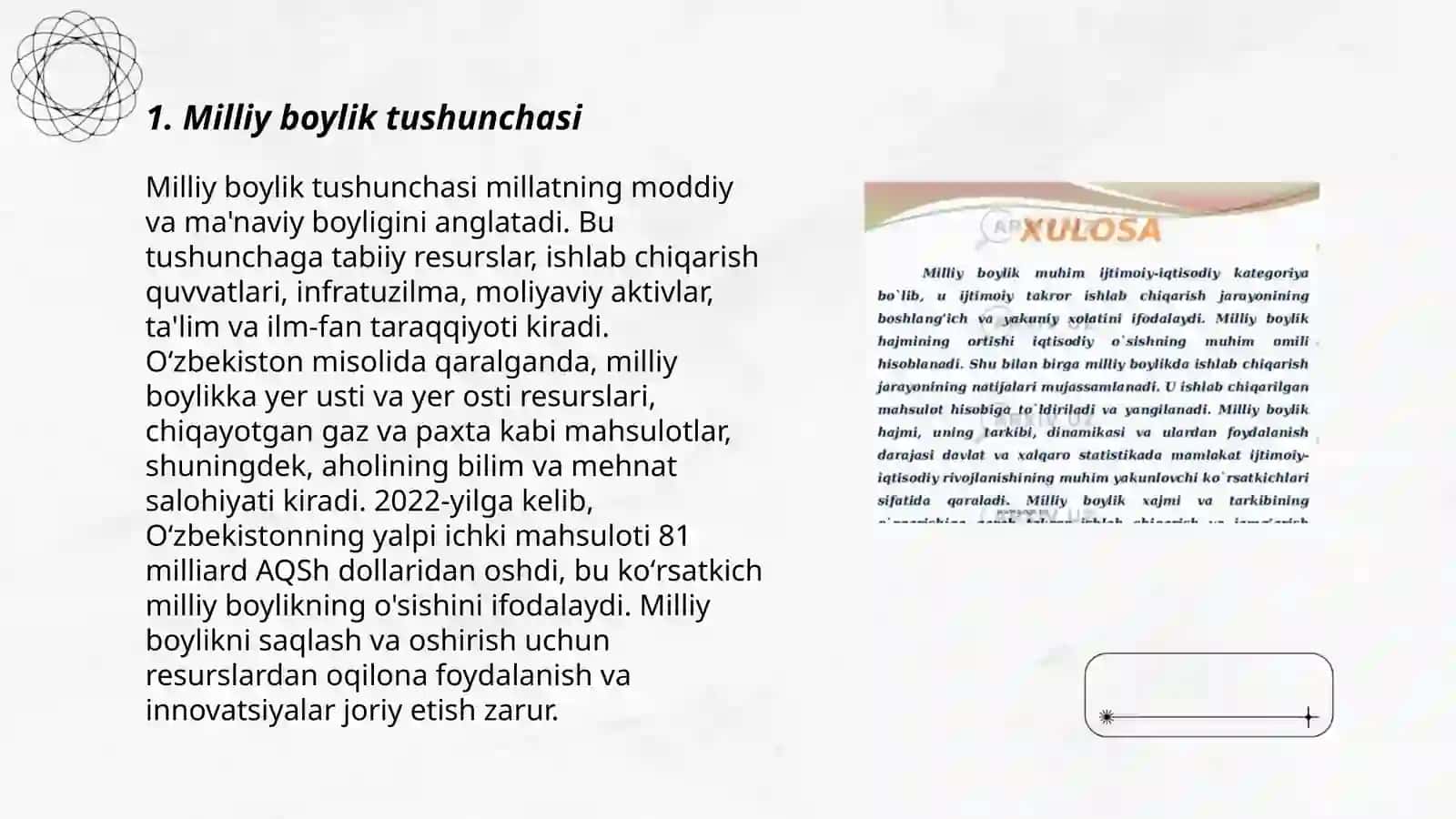 Milliy boylik, uning tarkibi va ko‘paytirish omillari 3