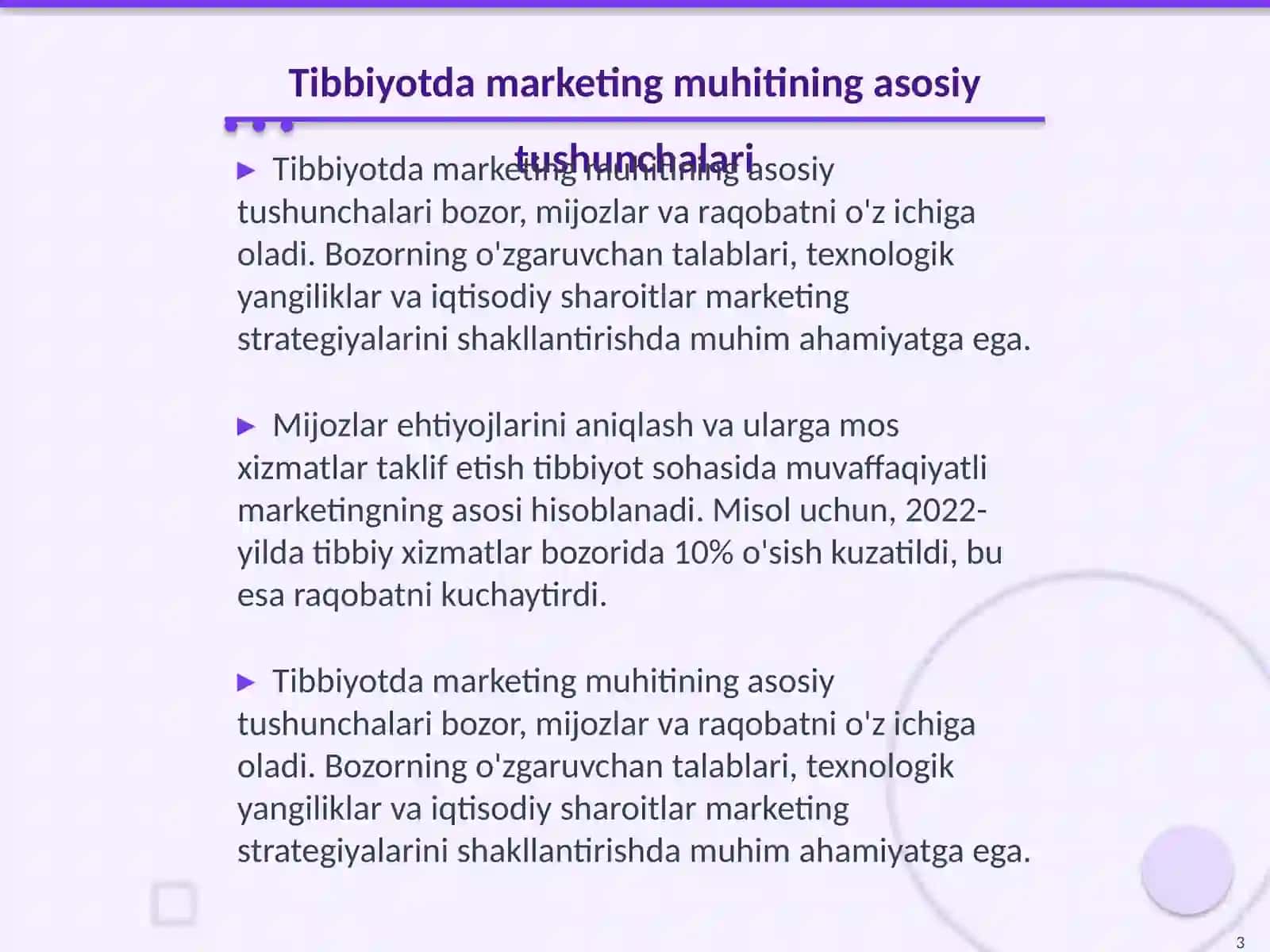 Tibbiyotda marketing muhiti 3
