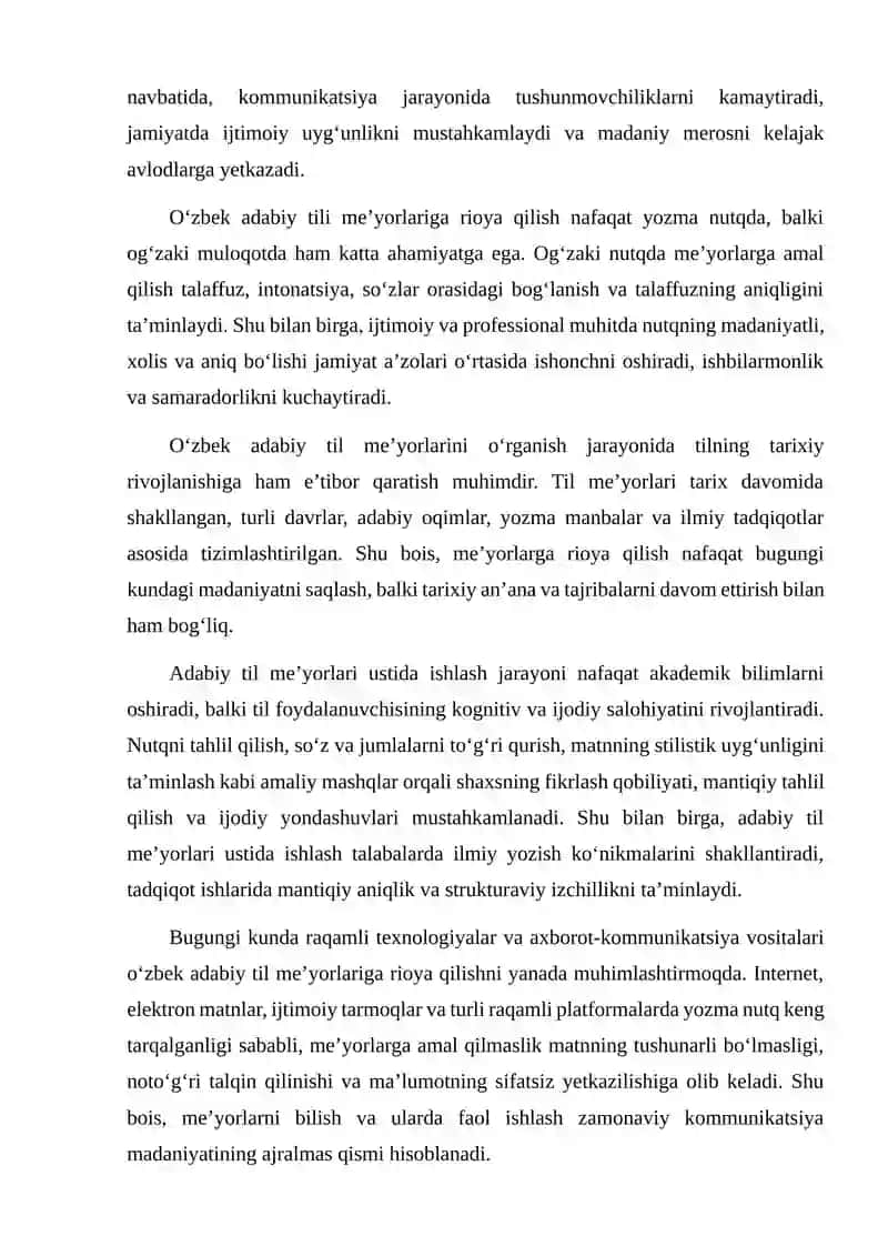 O'ZBEK ADABIY TILI MEYORLARI USTIDA ISHLASH 3