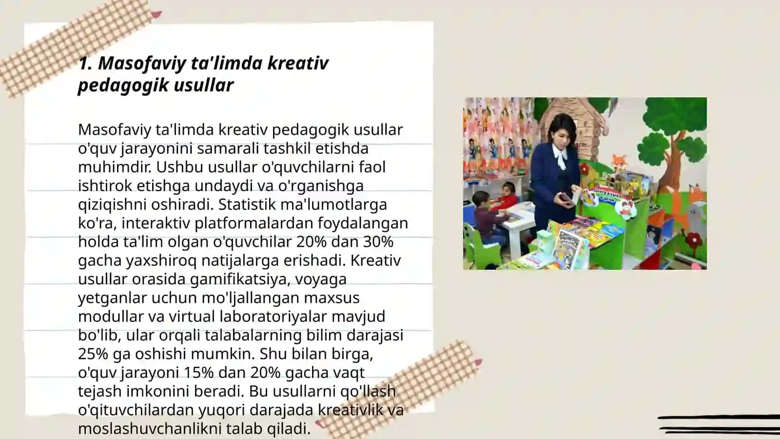 Masofaviy ta'limda o'qituvchining kreativligi 3