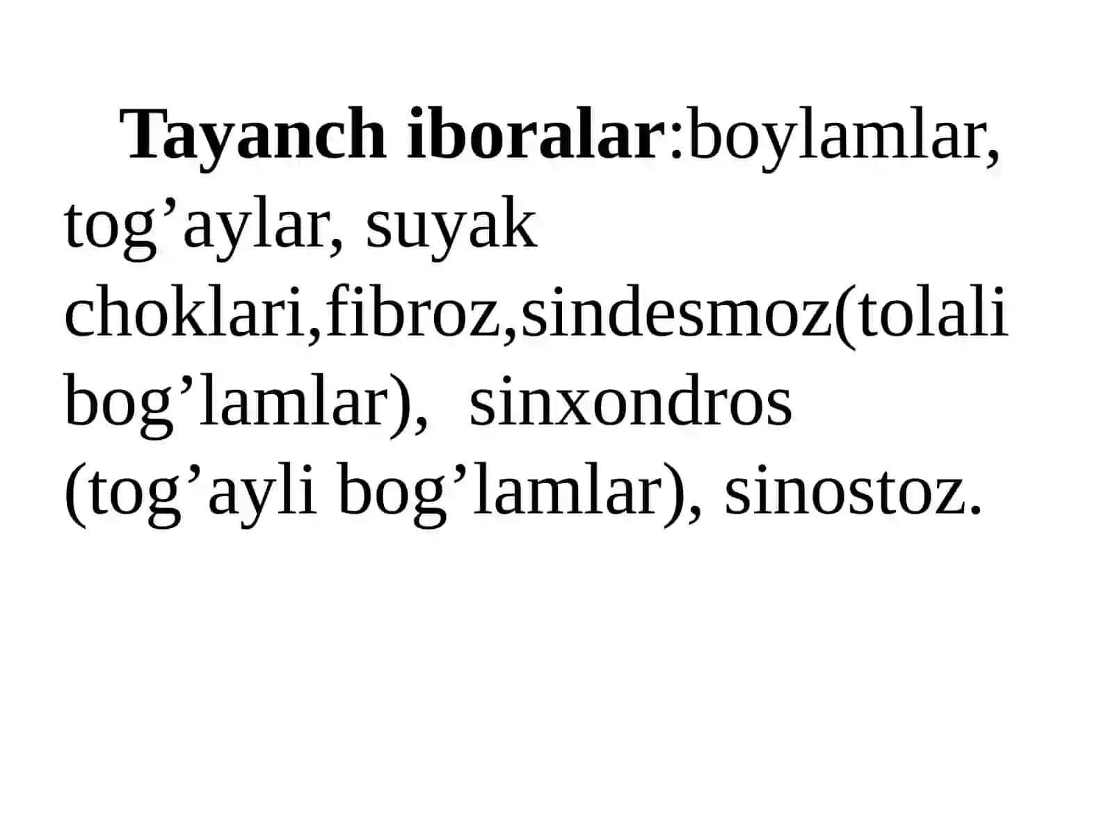 SUYAKLARNING O‘ZARO BIRLASHUVI–ARTROLOGIYA 3
