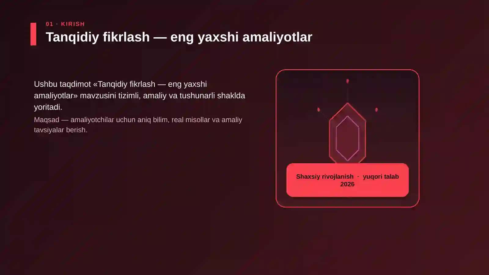 Tanqidiy fikrlash — eng yaxshi amaliyotlar 3