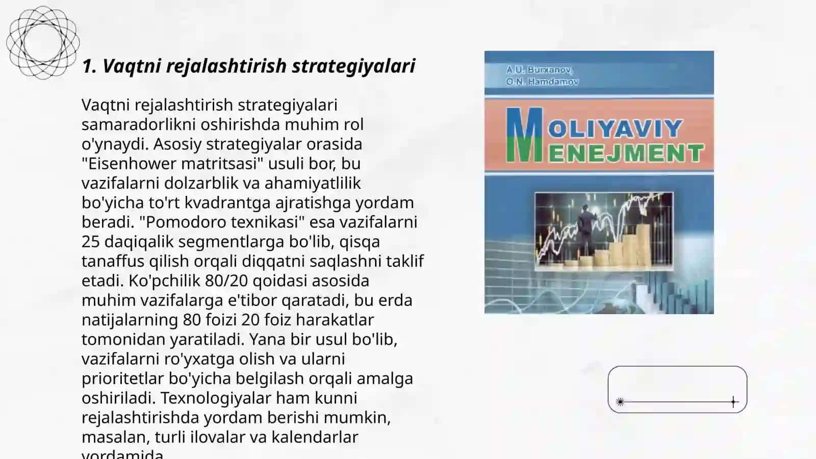 Stamatalogiyada taym menejment 3