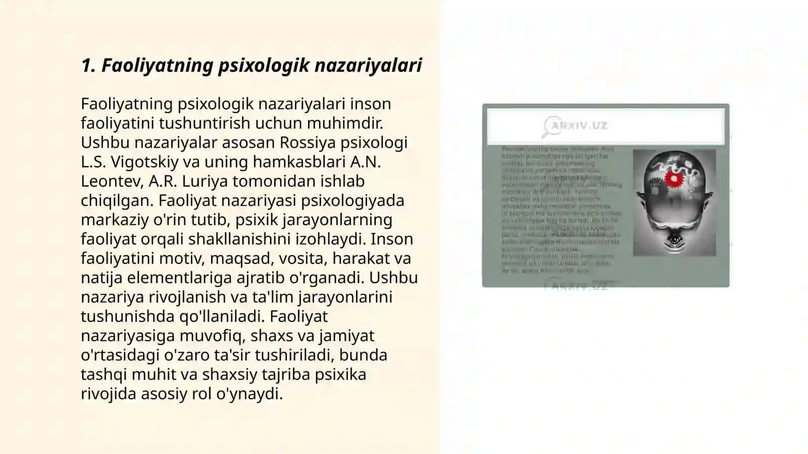 Faoliyatning psixologik tahlili 3