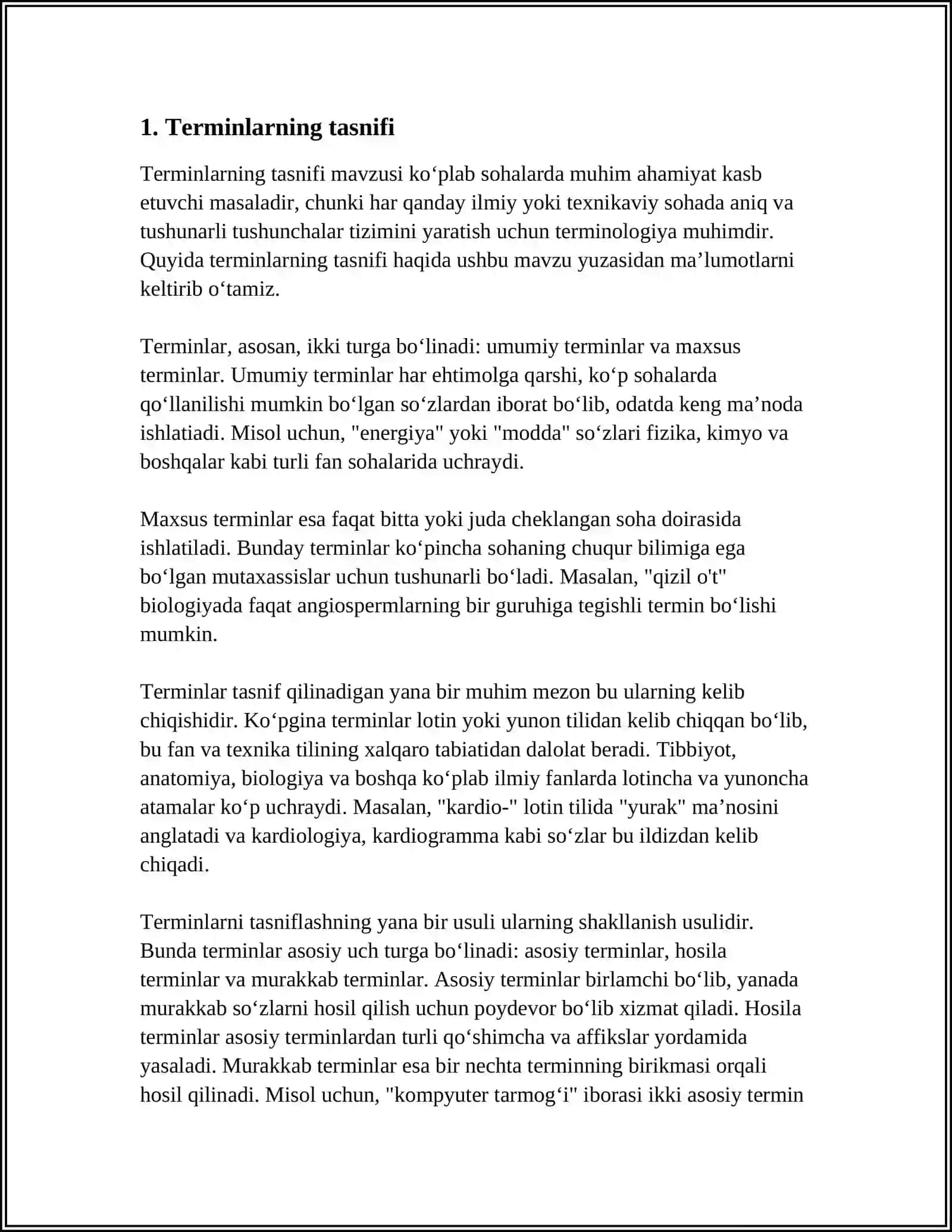 TERMINALOGIYA, TERMINSHUNOSLIK, TERMINOGRAFIYA 3