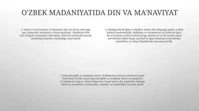Ozbekistondagi Manaviy Va Madaniy Taraqqiyot 3