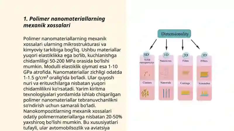Polimer nanomateriallarning xossalari 3