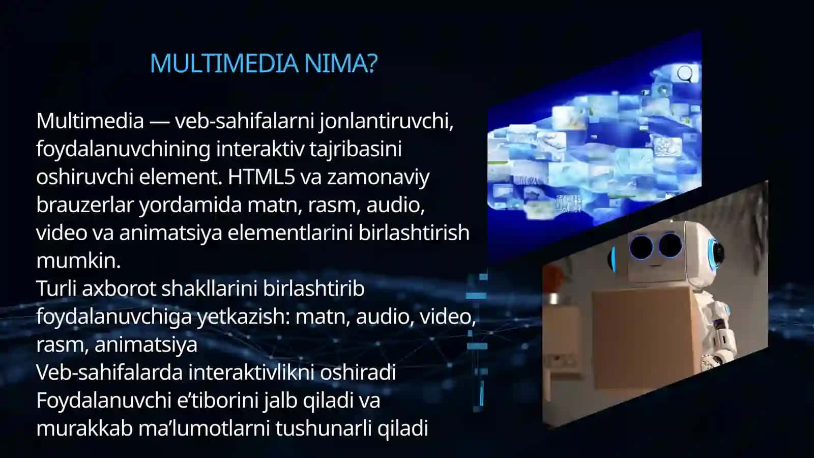 HTML tilida multimedia 3