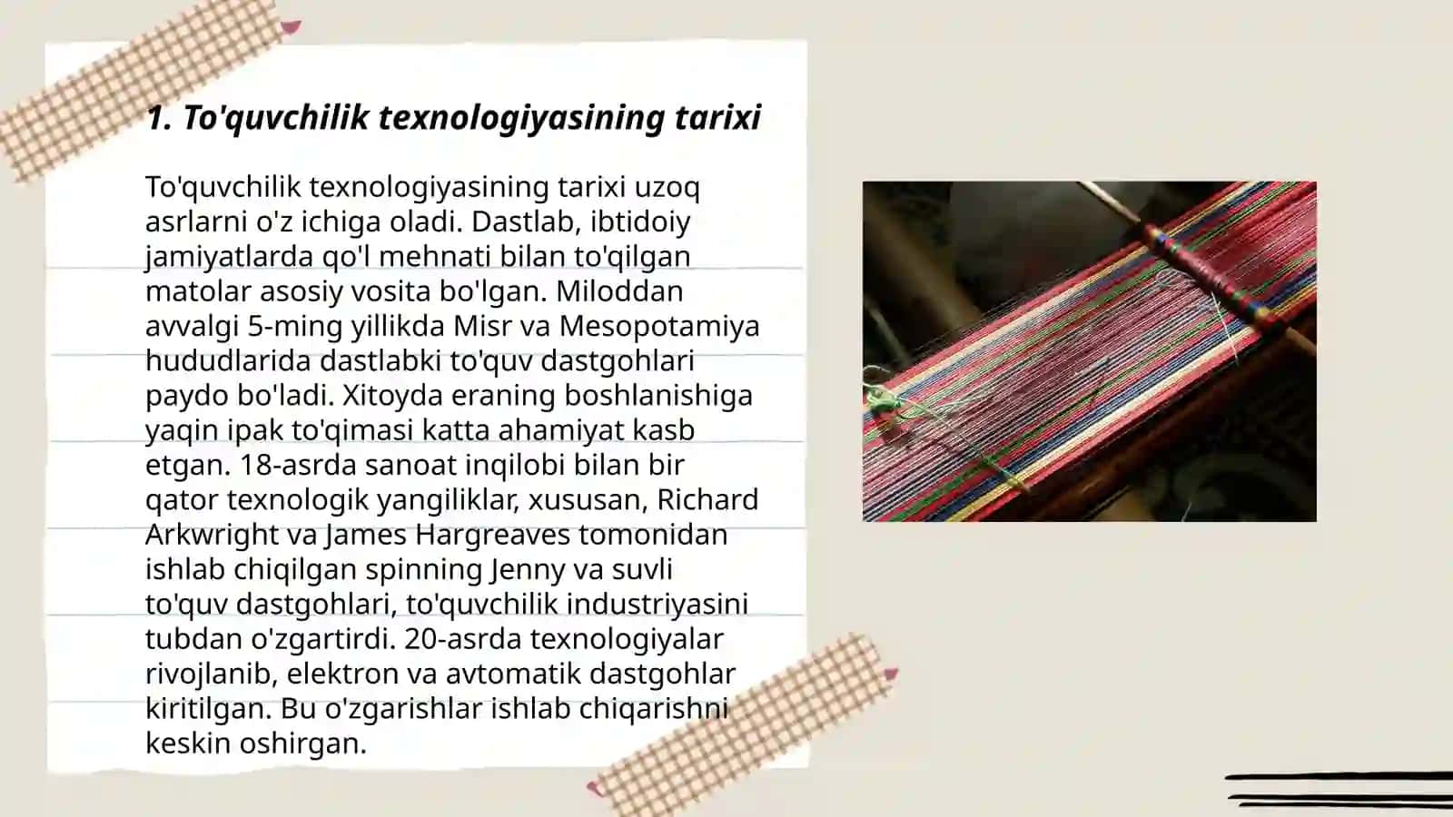 To'quvchilik texnologiyasi 3