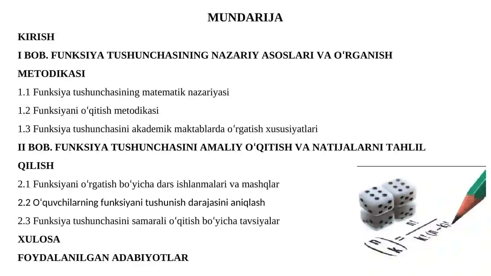 MAKTAB MATEMATIKA KURSIDA FUNKSIYA TUSHUNCHASINI KIRITISH VA O‘QITISH METODIKASI 3