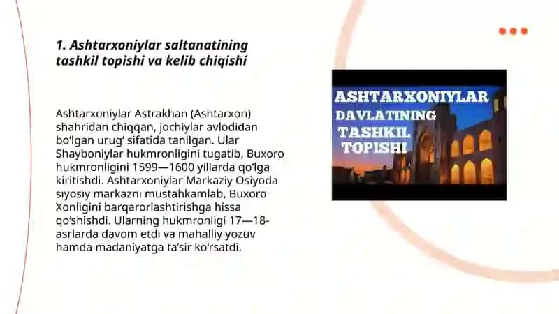 Ashtarxoniylarning hukmronlik davri 3