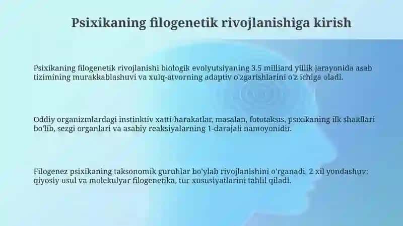 Psixikaning filogenetik taraqqiyoti 3