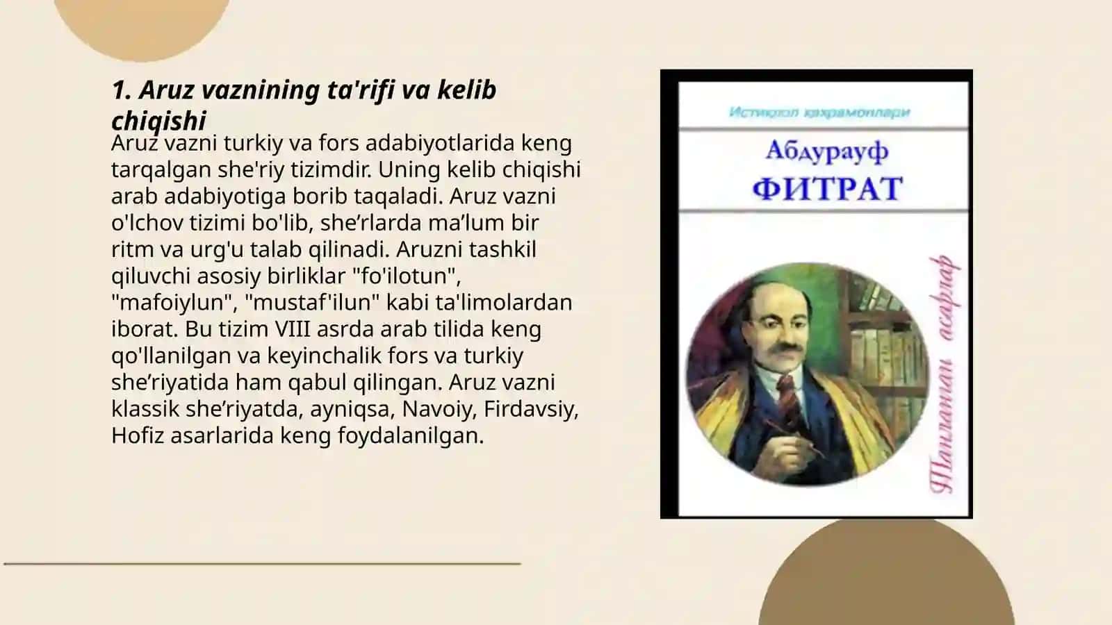 Aruz vazni tahlili 3