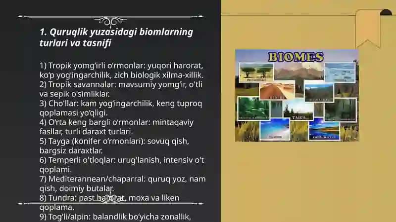Quruqlik yuzasidagi biomlar 3