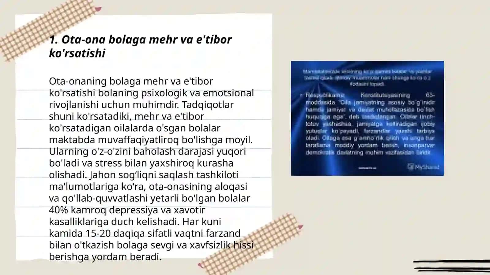 Ota ona bola munosabatlari psixalogiyasi 3