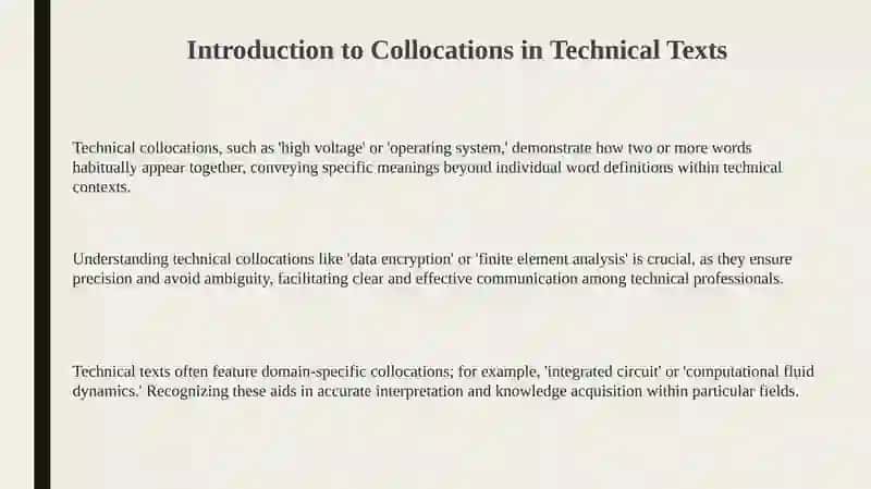 Introduction to Technical Collocations 3