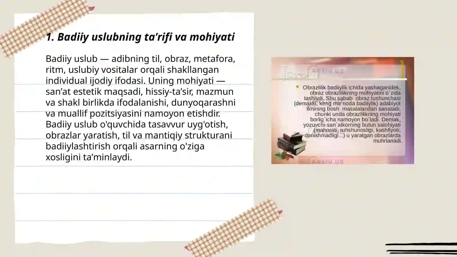 Badiiy uslub va uning oʻziga xos xususiyatlari 3