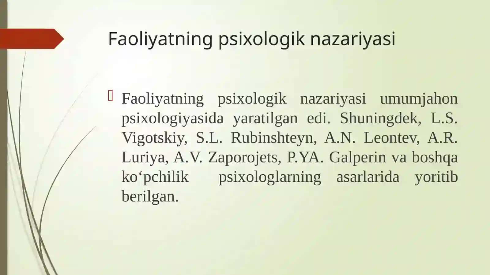 Faoliyatning psixologik tavsifi 3