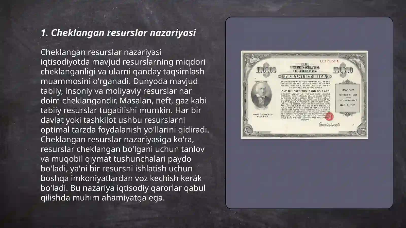 Cheklangan resurslar nazariyasi 3
