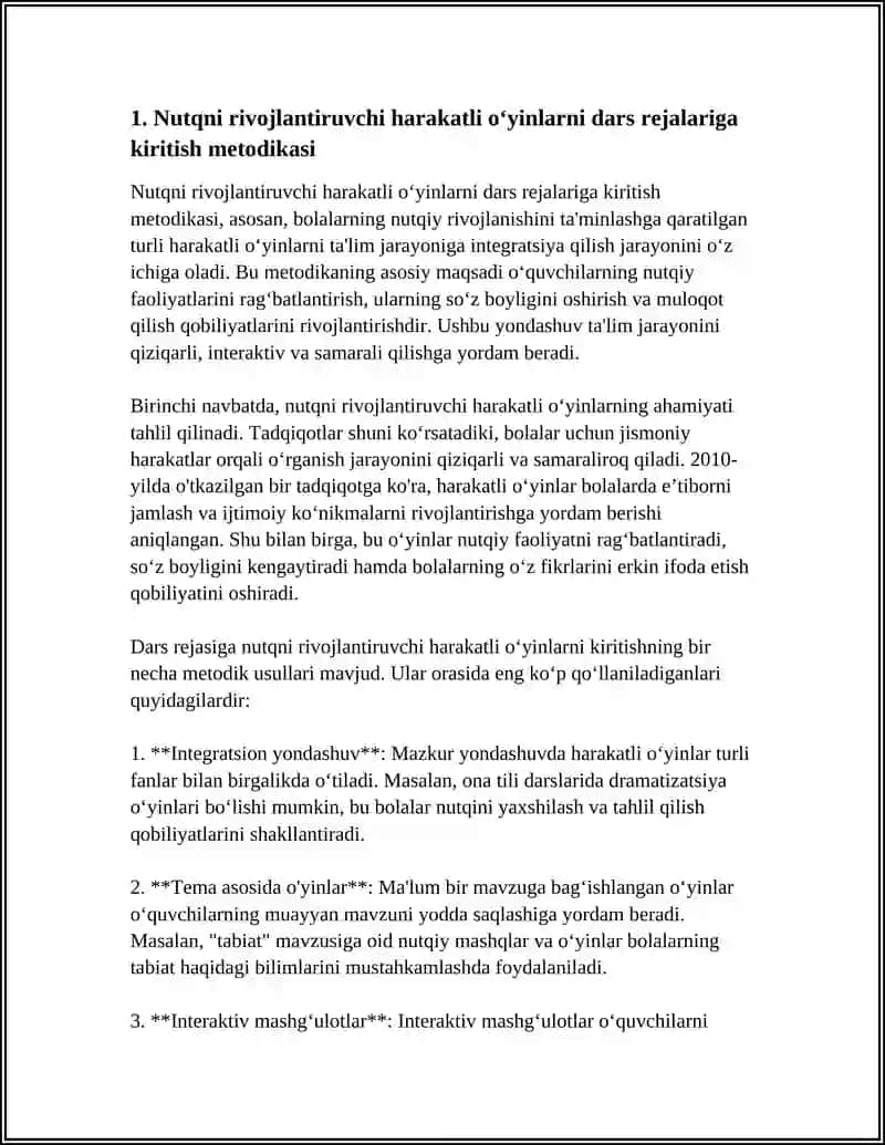 Nutqni Rivojlantiruvchi Harakatli O‘yinlarni O‘rgatish 3