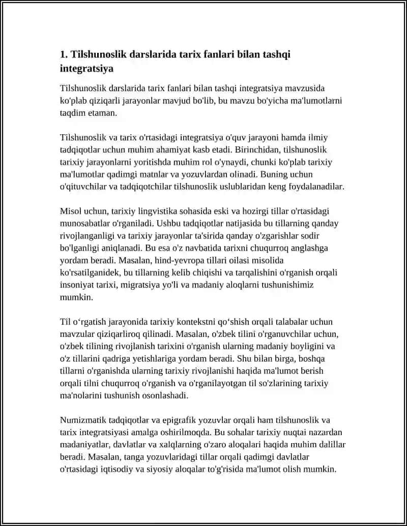 TILSHUNOSLIK MASALALARINI O'RGANISHDA TASHQI INTEGRATSIYA 3