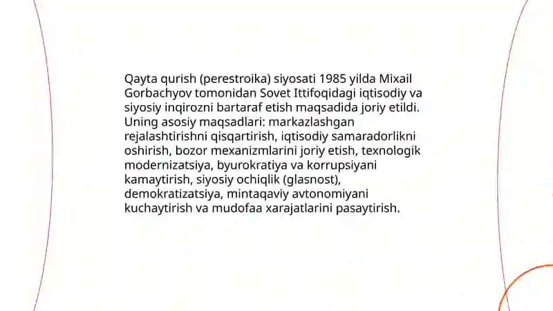 Qayta qurish siyosati va uning inqirozi 3