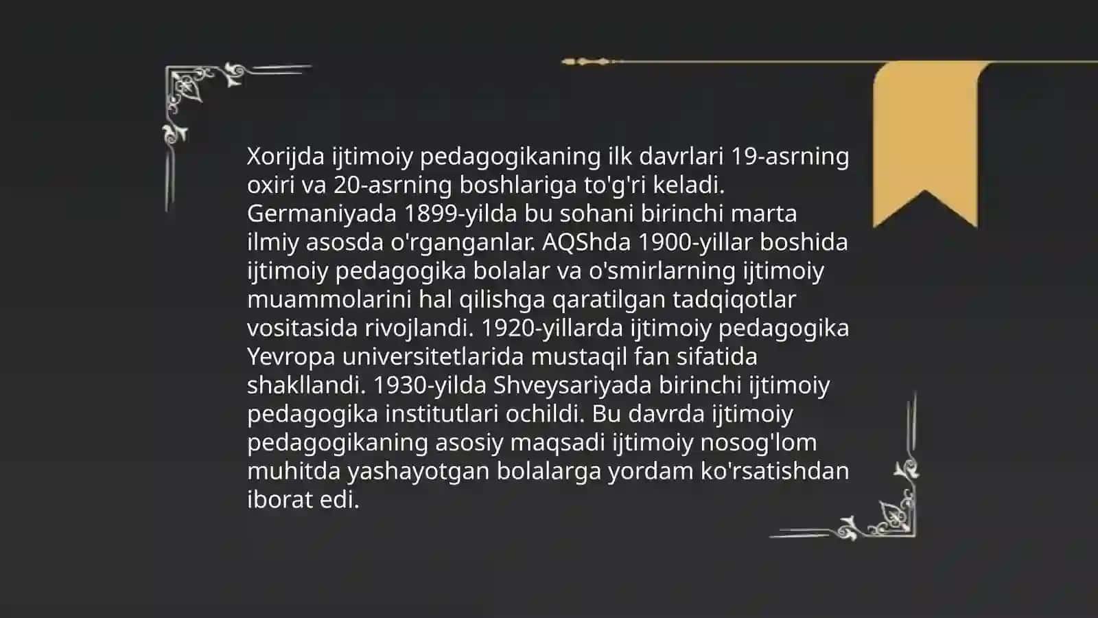 Xorijda ijtimoiy pedagogikaning rivojlanish tarixi 3