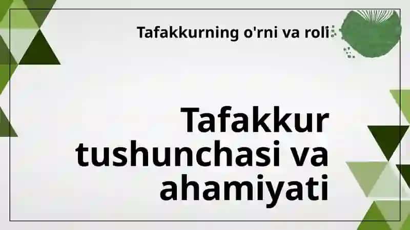 Tafakkur qonunlari va shakllari 3