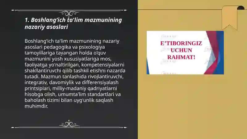 Boshlangʻich ta' lim mazmuni va mohiyati 3