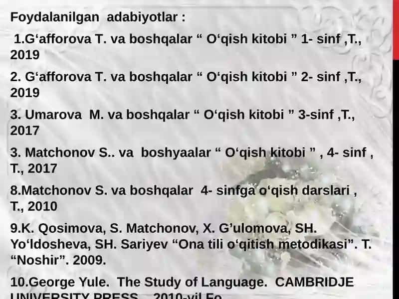 Doston va Masal O'qitish Metodikasi 3