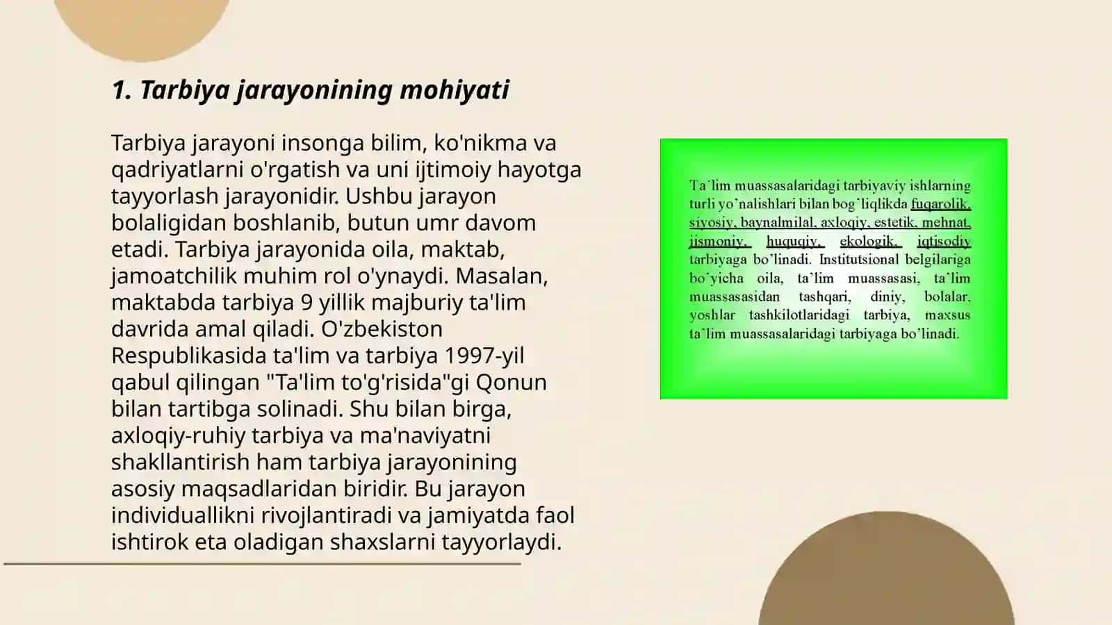 Tarbiya jarayoning mohiyati 3