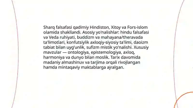 Sharq falsafasi 3