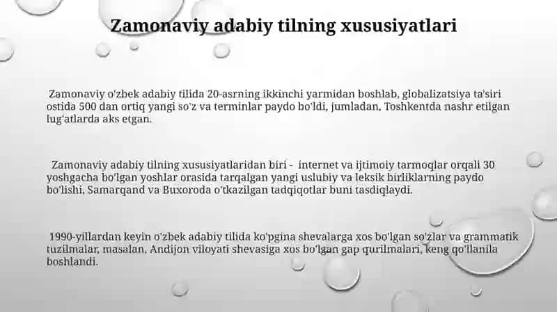 Adabiy Tilning Asosiy Xususiyatlari 3
